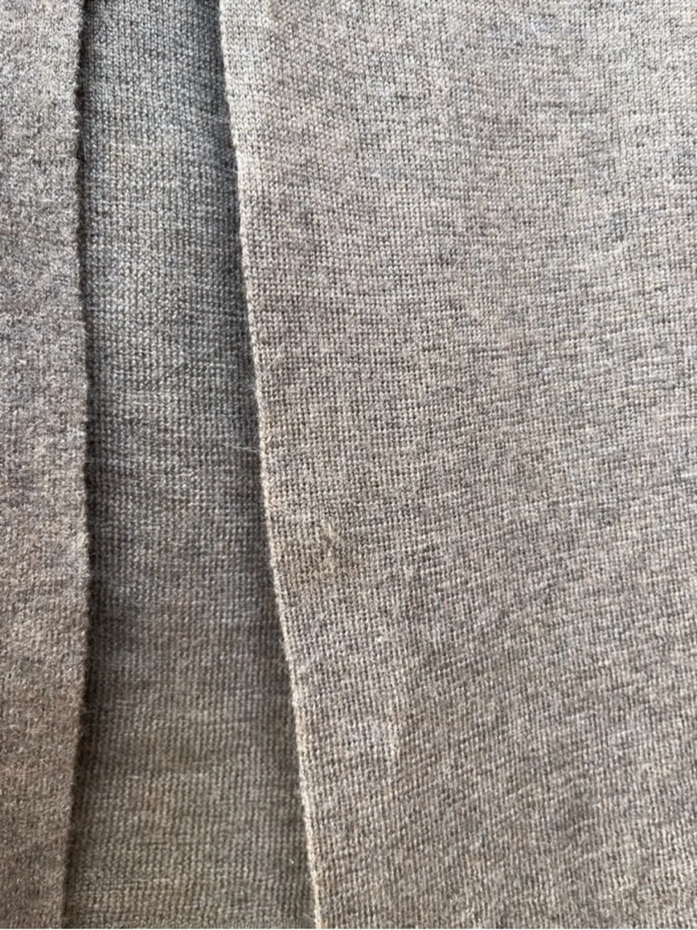 Vintage 1990's Banana Republic slanted pencil skirt with slit in taupe